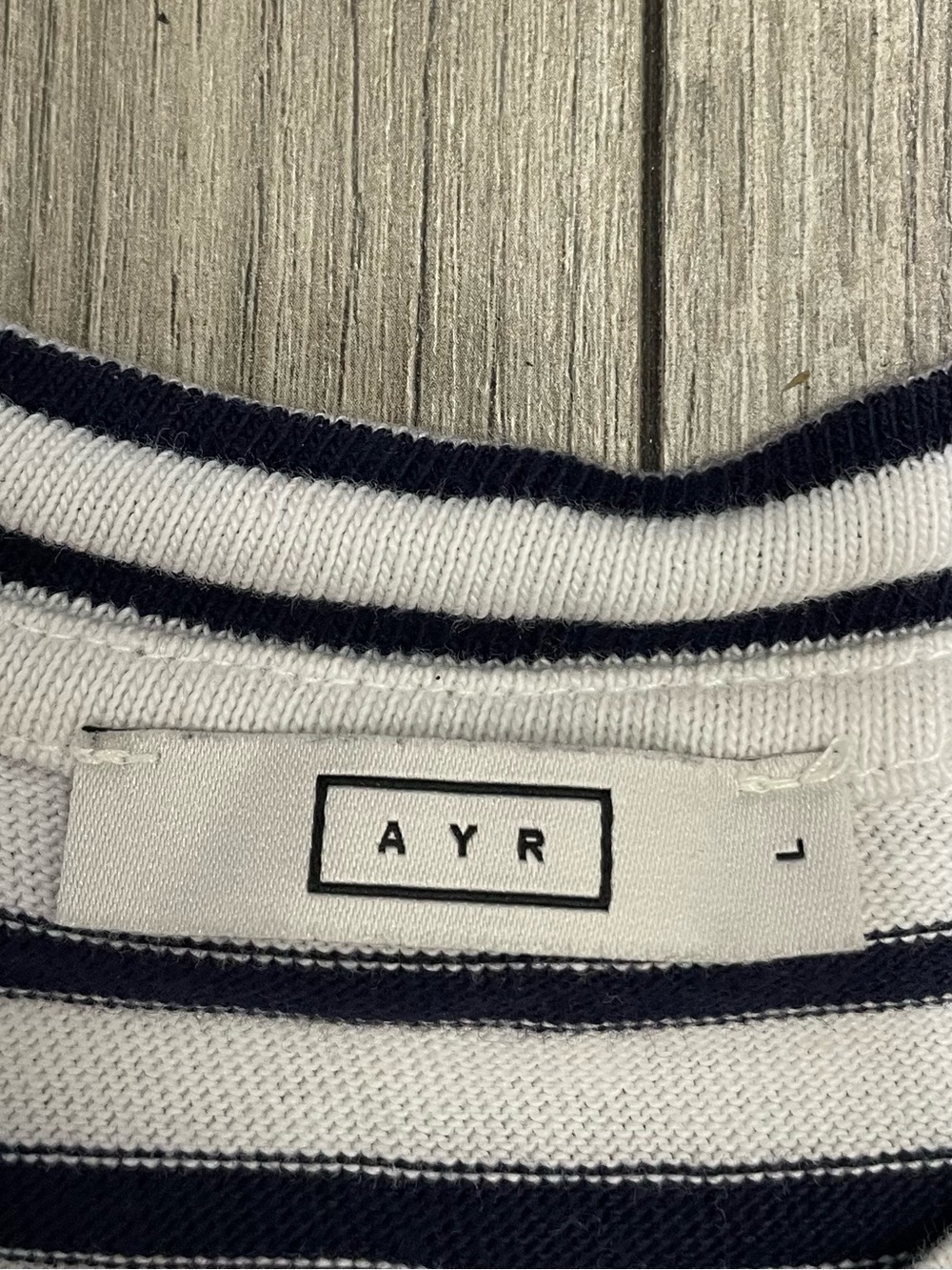 AYR The Oui-Peat Dress Weekend Jaunt Stripe in Black White Stripe Large - Picture 3 of 6